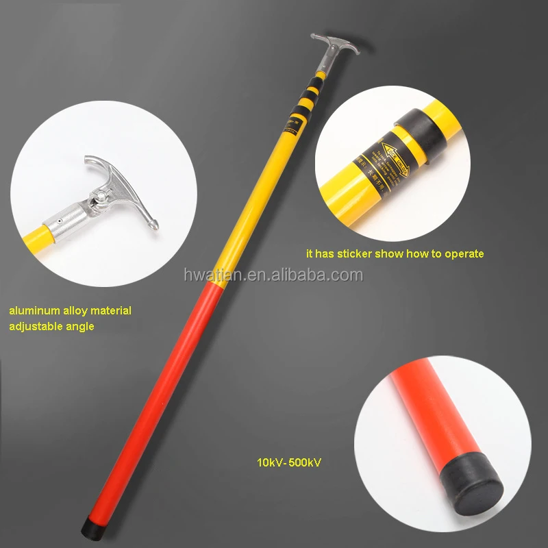 10kV-500kV Fiberglass Telescopic Hot Stick Electrical Hot Rod