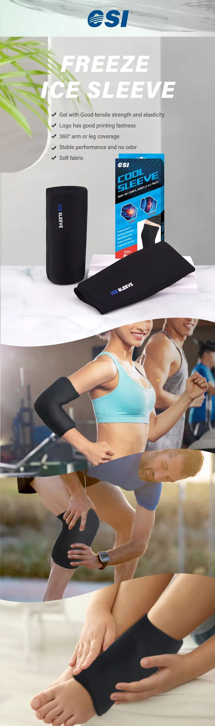 Csi Best Achilles Tendonitis Brace Ice Compress Ankle Wrap Ice Packs