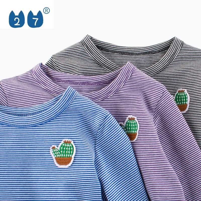 Модные Повседневные хлопковые футболки с длинными рукавами хорошего качества для маленьких мальчиков