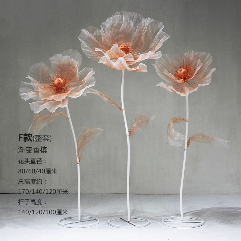 Wholesale Large Tall Wedding Decorations Romantic Giant Silk Flower ...