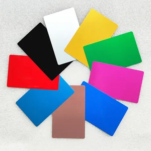Aluminum Alloy Material 0.2mm Thick 86x54mm Size Laser Engraving Business Card for Advertising Promotional Gifts