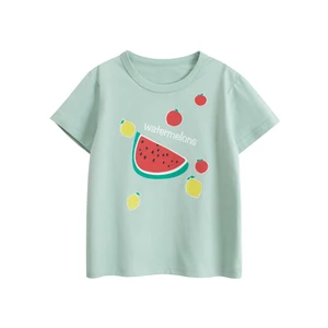 Cotton Summer New 2026 Female Baby T-Shirt Cartoon Girls Short-Sleeved Sweet Single Top Children's Clothing