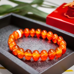 Fine Jewelry for Men and Women Natural Agate Beaded Bracelet Gift