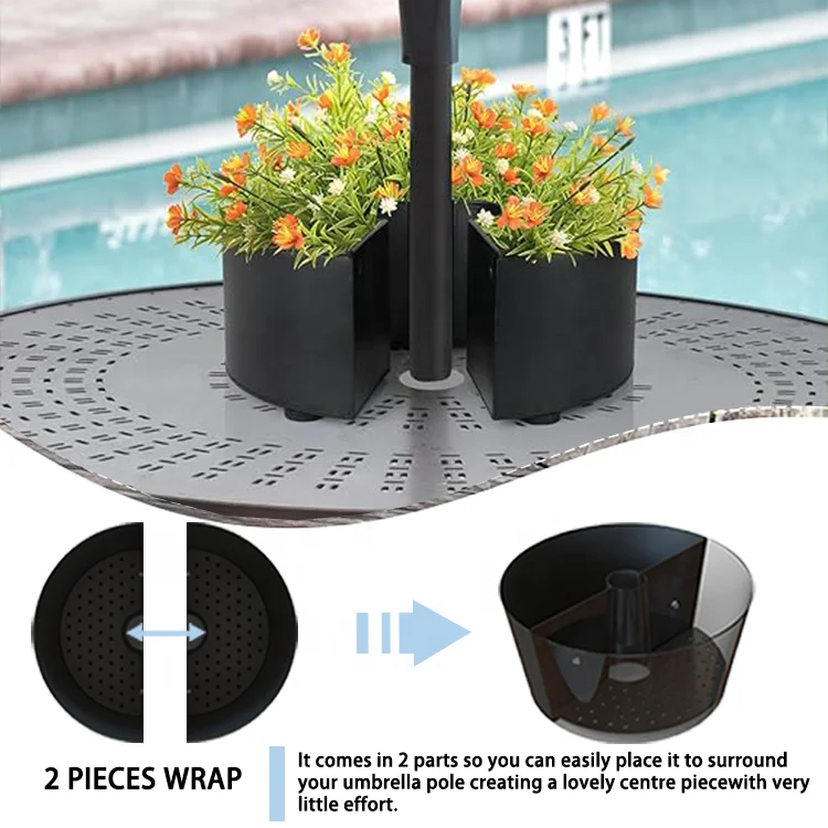 2 piece patio table umbrella planter Tresco It includes two sizes Gymax 2-in-1 Outdoor Umbrella Base