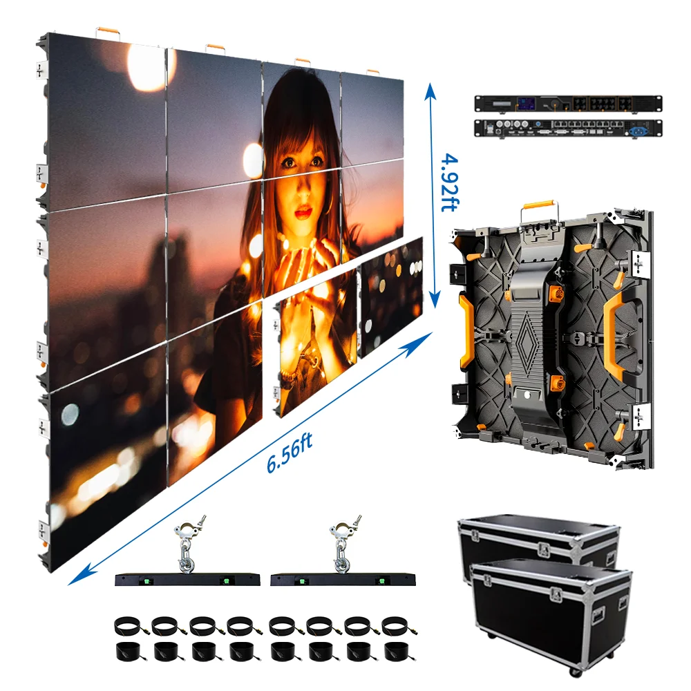 PINGCAI P2.604 Rental LED Screen 3X4 6X3 Outdoor Led Video Wall Concert Roadshow Mobile Stage Led Display Screen Wall Led