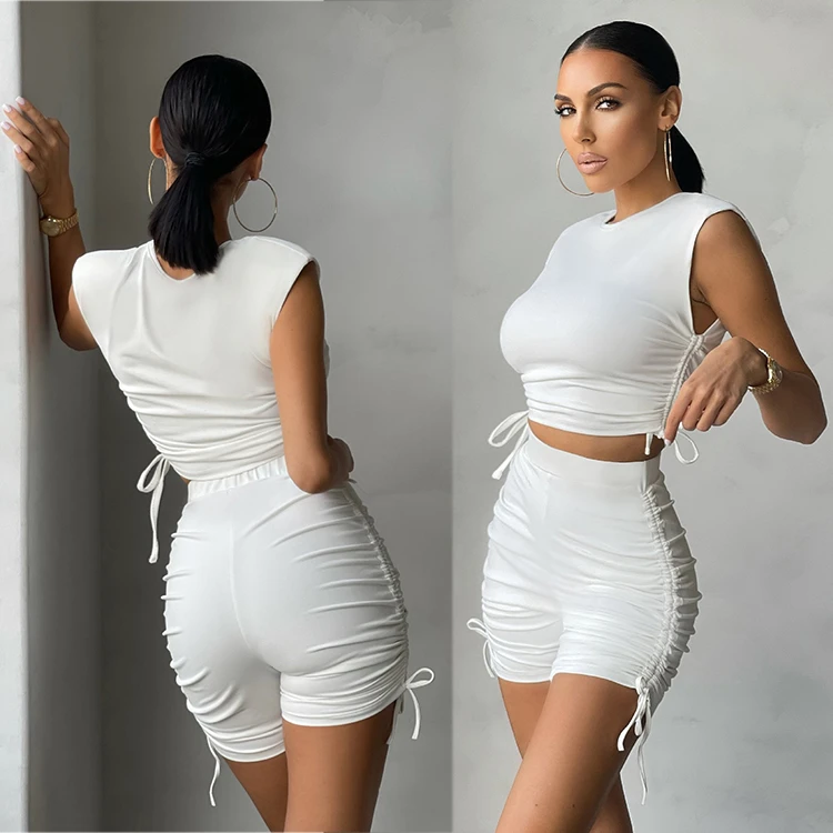 1041303 Hot Selling Women Clothes 2021 Summer Outfits Womens Two Piece Set