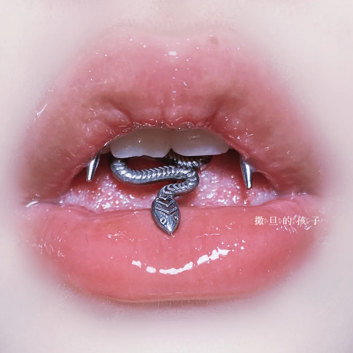 Gaby New Sale Sexy Snake Tongue Piercing Stainless Steel Straight Barbell Tongue Rings Helix
