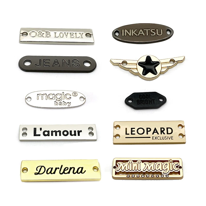 Newest Design Garment Metal Brand Name Brass Name Plates Logo Metal  Clothing Labels Decorative Bag Custom Metal Tags for Handbag - China Metal  Label and Metal Tags price