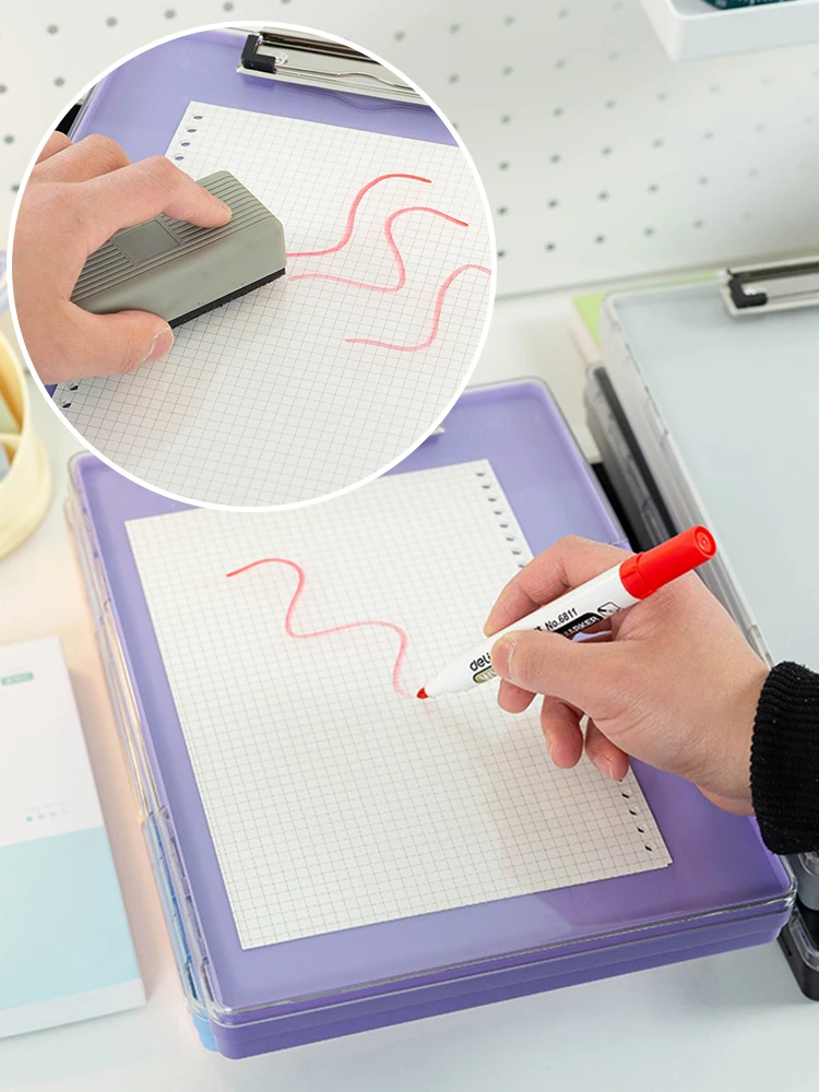 PRAISE Clear Visible Top Panel Storage Clipboards Plastic Side Opening Clip Boards Nursing Clipboard Folder