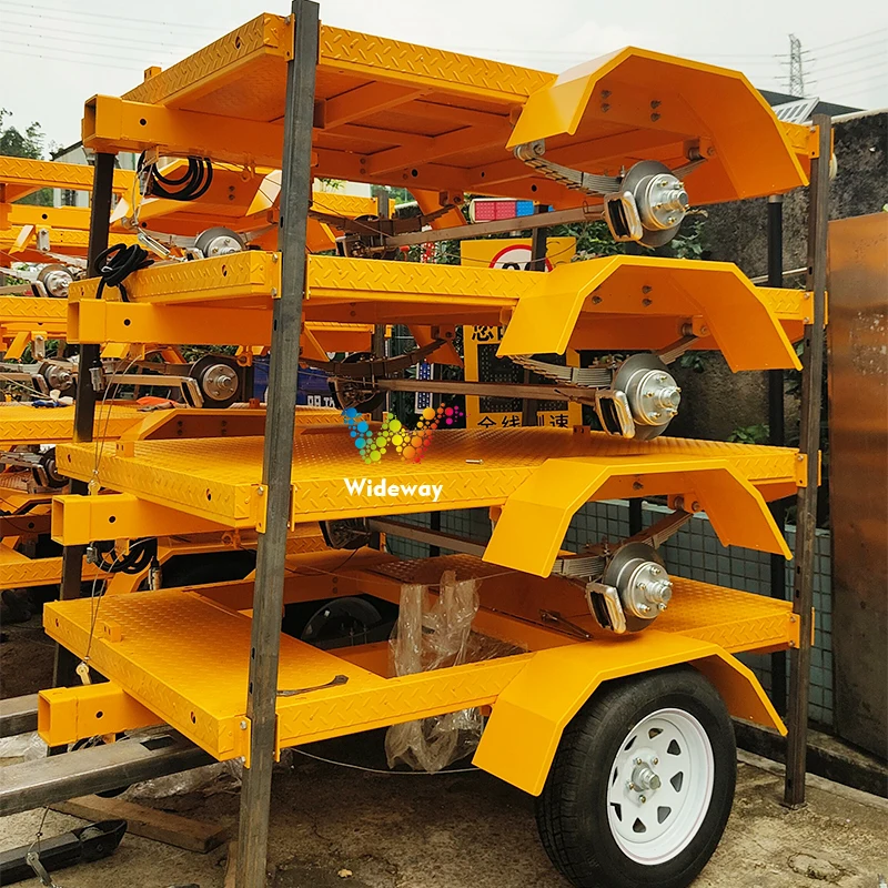 Mobile Information LED Solar Traffic Warning Variable Message Sign Trailer LED VMS Solar Traffic Display With Trailer