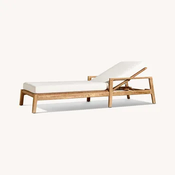 outdoor teak wood beach bed wood outdoor furniture pool furniture luxury outdoor lounger chair