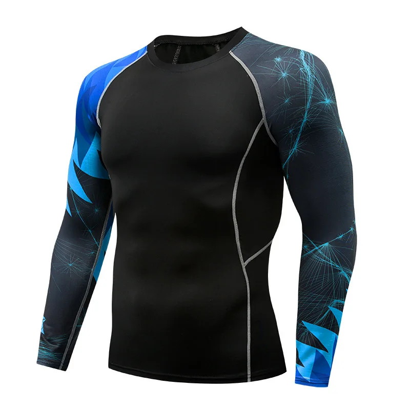 Men's Custom Long Sleeve Upf 50+ Baselayer Skins Performance Fit ...