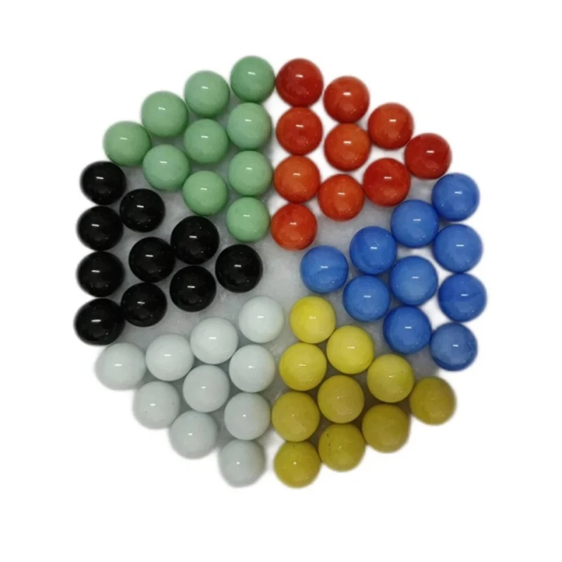 6 Colors Checkers Marbles 16mm Glass Marble
