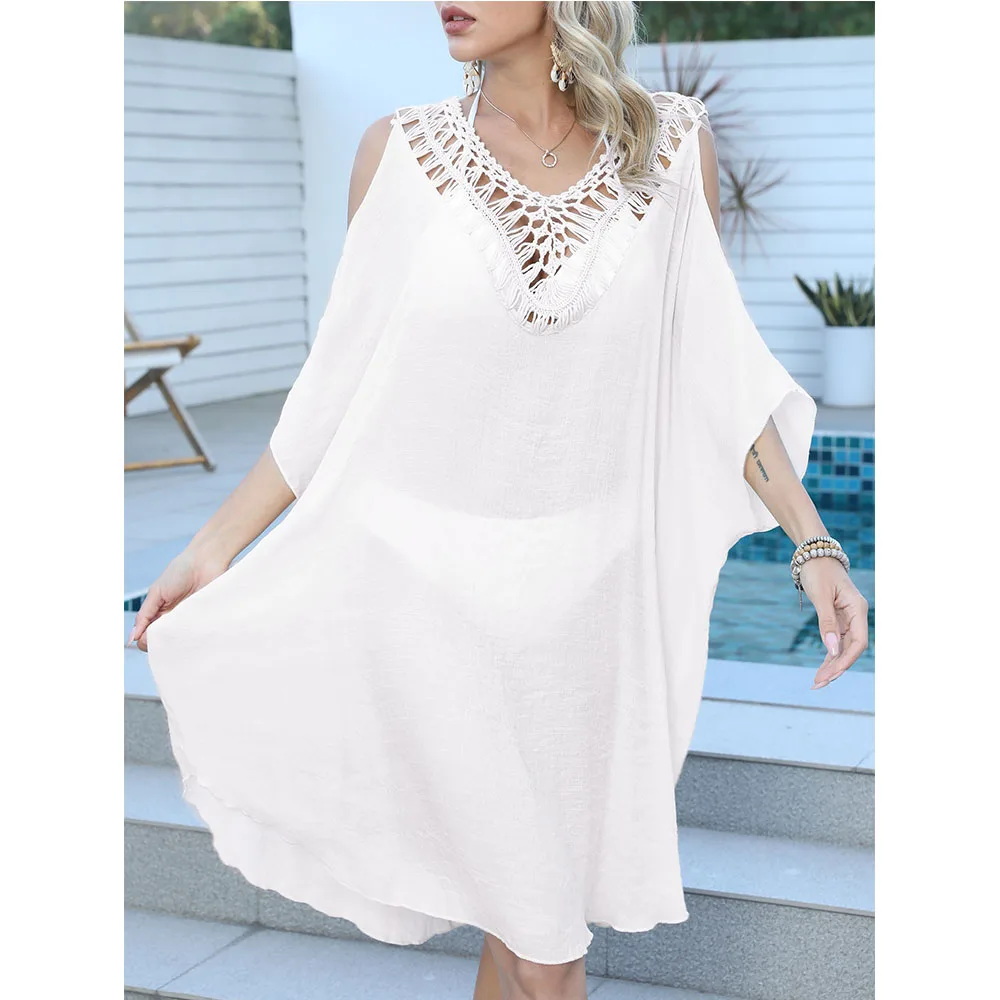 Loose Summer Dress Linen Tunic Caftan Beachwear