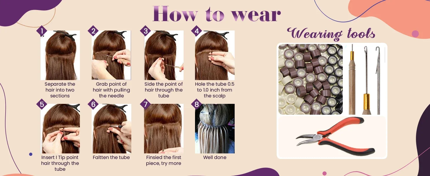 Extensions à chaud i-tip cheveux humains remy raides_voghion.com