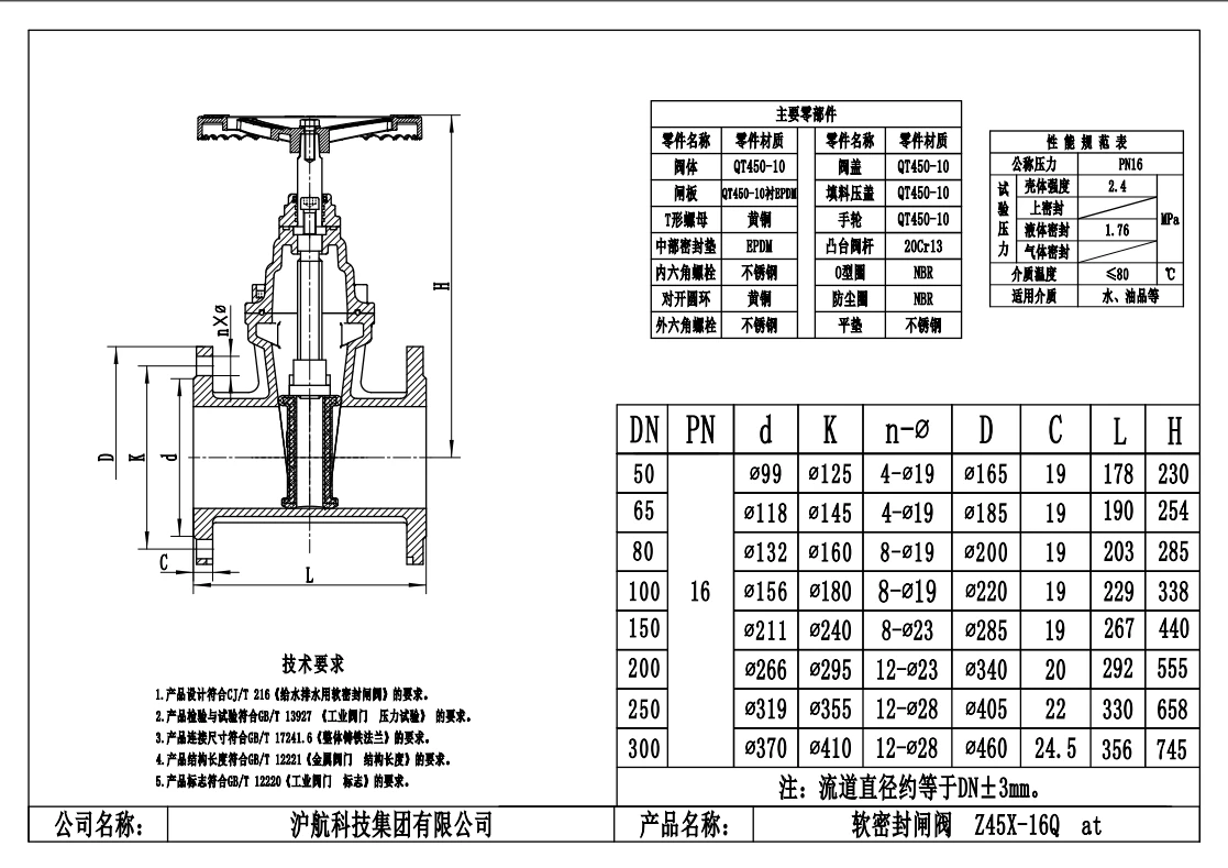 PN10 PN16 Resilient Seated Sluice Gate Valve Hand Wheel Operated GGG50 BS5163 Class Made of Ductile Cast Iron WCB Class 150 manufacture