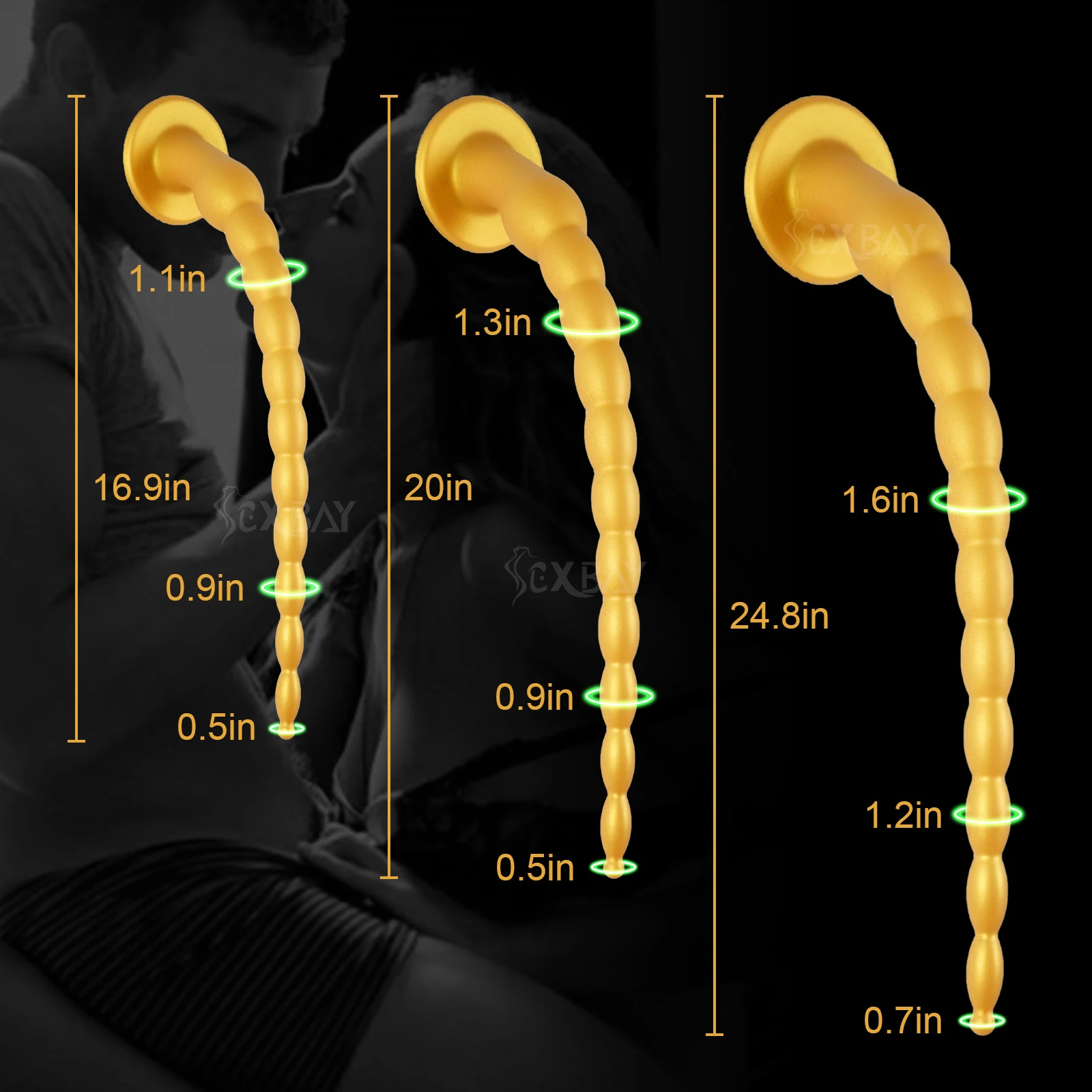 SEXBAY  the Most Exciting Whip Butt Plug  Back Court Plug Extra Long Liquid Silicone 12 Bead Butt Plug Male and Female Favorites