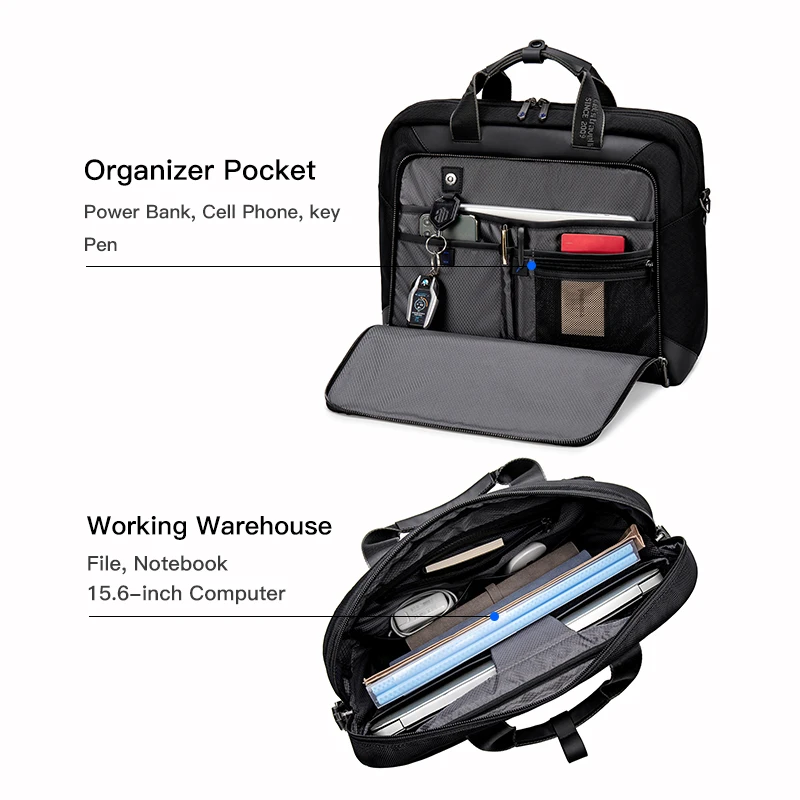 Arctic Hunter Luxury Waterproof Laptop Briefcase
