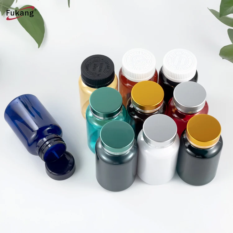 150cc Amber Supplement Bottle Container with Flip Top Cap, Plastic Pet Vitamin Bottles Factory
