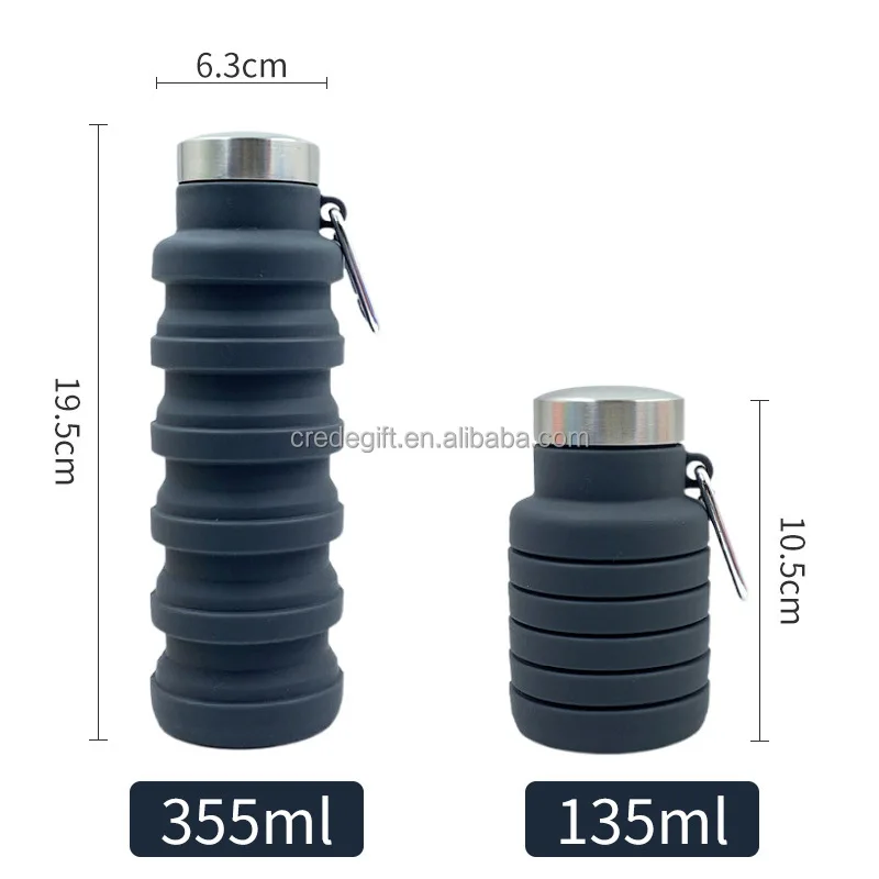 Collapsible Outdoor Travel Sports Drink Silicone Foldable Water Bottle ...