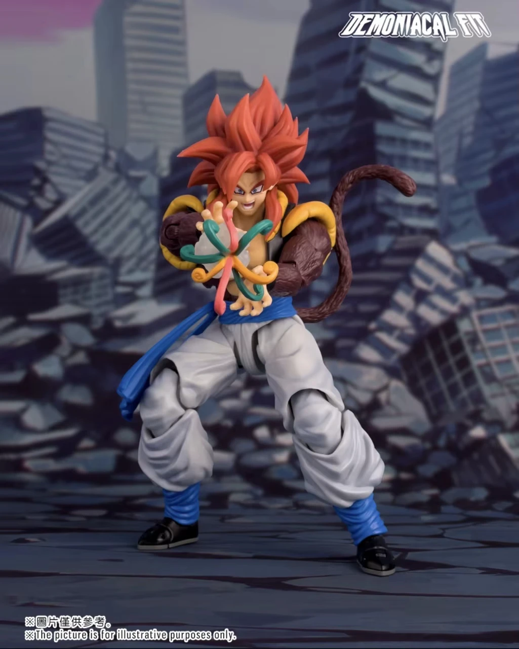 New Demoniacal Fit SSJ4 Gogeta Action Figure Drag0n Ball GT 3.0
