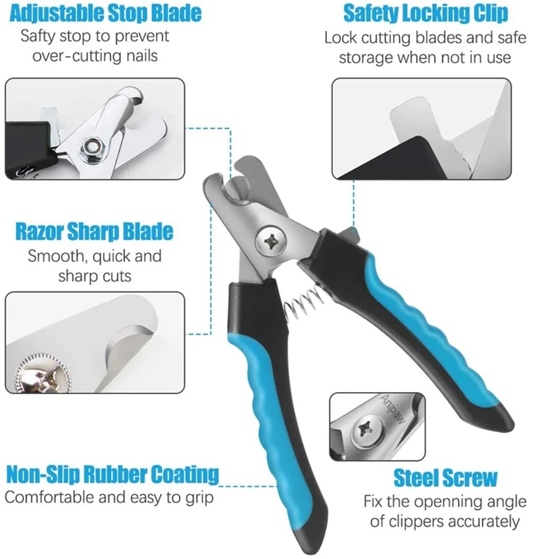 professional small and large dog cat nail clipper stainless steel pet nail clipper