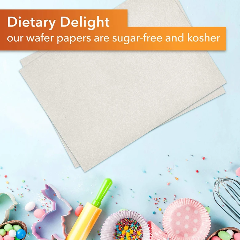 Съедобная прямоугольная бумага формата A4 для риса и вафель бумажные листы съедобного принтера толщиной 0 35 мм упаковки