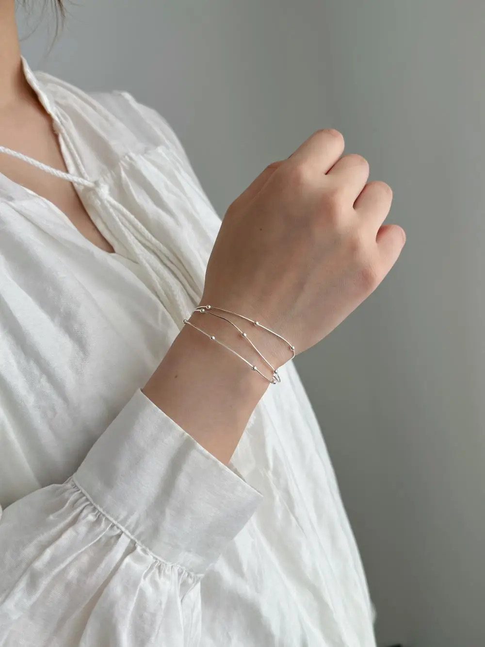 KAKODIY Unique Design 3 Cord 925 Sterling Silver Bracelet for Wedding Engagement Jewelry detail 4