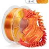 Seda Doble Color Oro Brillante Rojo005