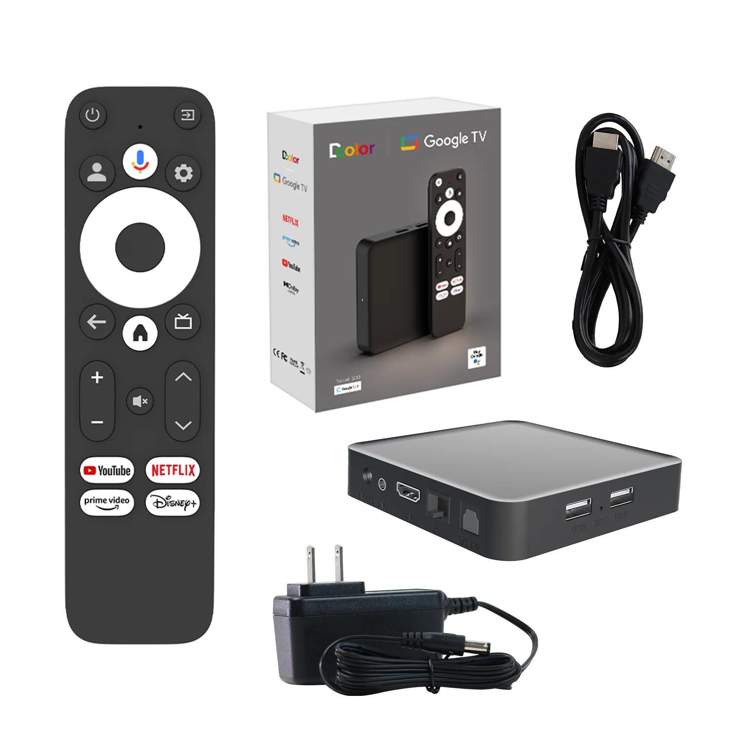 Dcolor Android Smart Tv Box - 4K, Dual Wifi, Voice Control