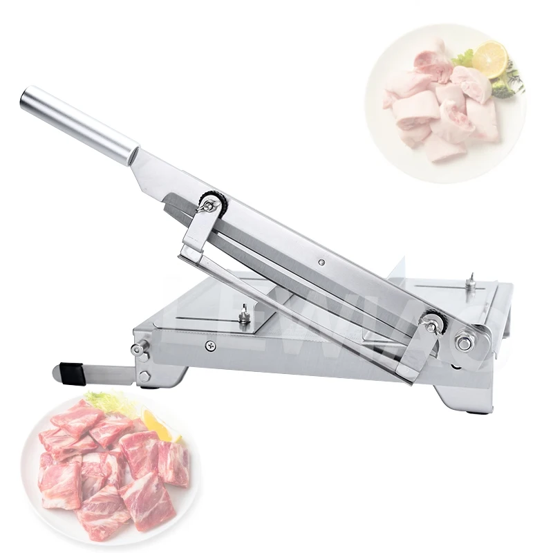 Manuelle Fleisch-knochen-schneidemaschine Lammkotelett Schweinekotelett Guillotine Küchenschneidemaschine