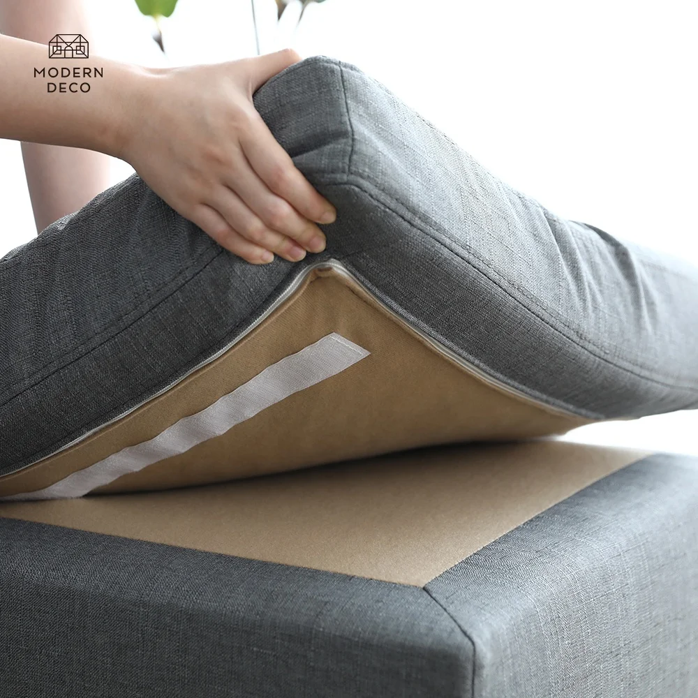 Moderní složitelná futonová sofa postel převodná 2/3 sedačková rohová sofa s křeslem a stoličkou pro obývací pokoj