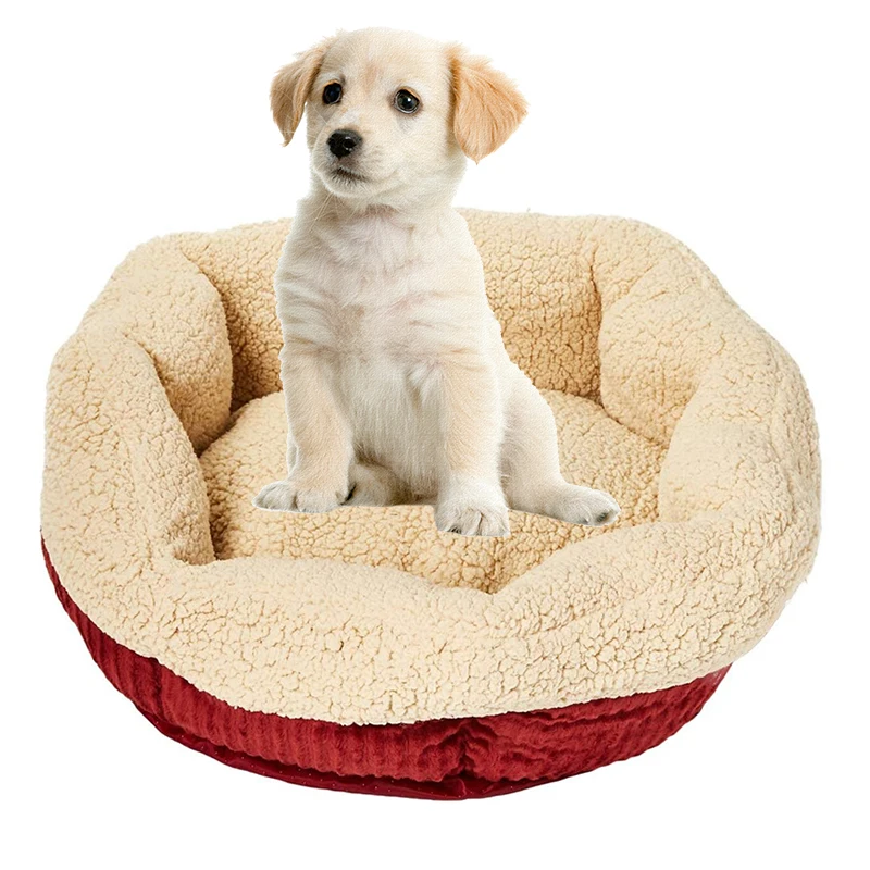 2024 Wholesale pet products washable camas para perros luxury custom fluffy calming cat pet dog bed for dogs