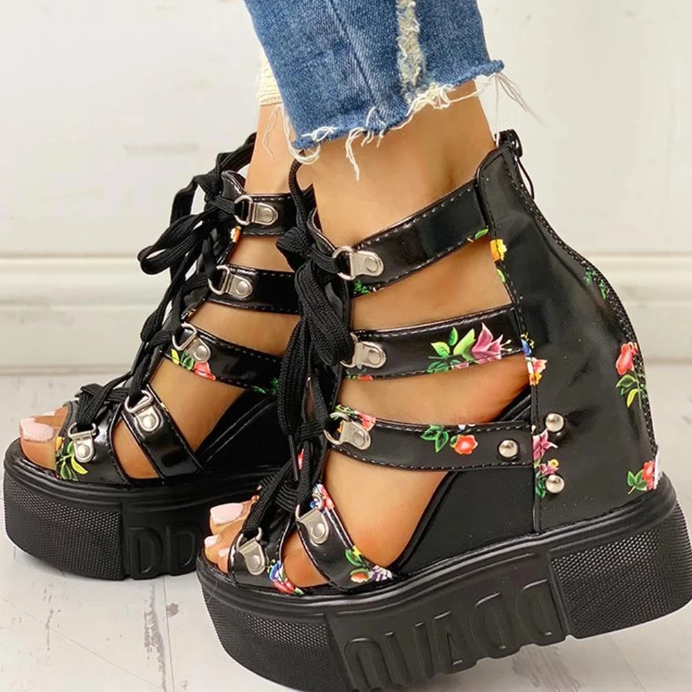 Comemore Comfortable Woman Summer Shoe Casual Platform Sports Women's Sandals  Ladies High Wedge Heels Female Shoes with heel 40 - AliExpress