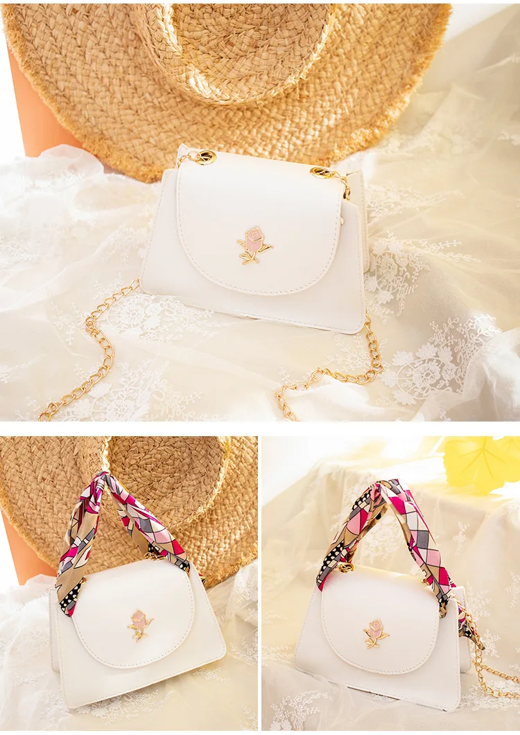 Wholesale Foreign Trade Silk Scarf Handbag 2021 Korean Fashion Mobile Phone  Bag Rose Shoulder Mini Bag From m.