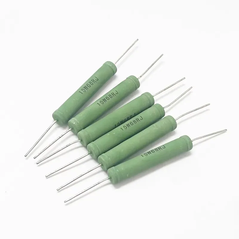 RX21 Green Paint High Precision  Fixed Power cement Wirewound Resistor 0.5W 1W 2W 3W 4W 5W 6W 8W 10W 12W