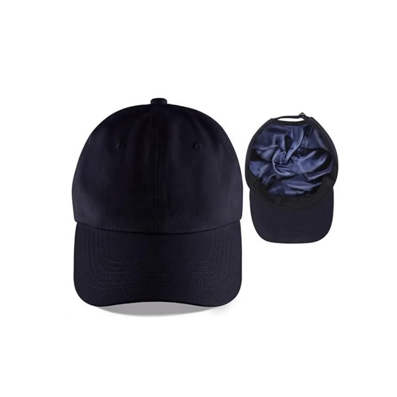 Satin Lined Unstructured Baseball Cap Unisex Silk Lining Dad Hat Amazon.com: Womens Satin Lined Unstructured Baseball Cap  main image 3