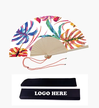 BSBH Customized 23cm Natural Iron Wooden Hand Fan for Halloween Events Wholesale Spanish Style Fans