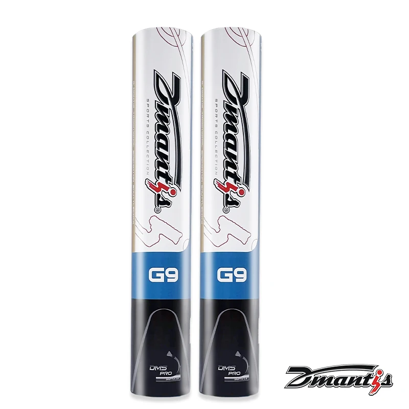 DMantis G9 耐久性と安定性のあるコルクヘッドバドミントンシャトルコック 74-78 クラス A 屋内用バドミントン用グースフェザーボール