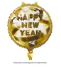 Gold 18-inch Happy New Year gold-plated round foil balloon
