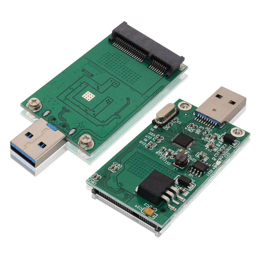 Durable mSATA SSD to USB 3.0/2.0 Mini PCIE  External Converter Data Adapter Box 