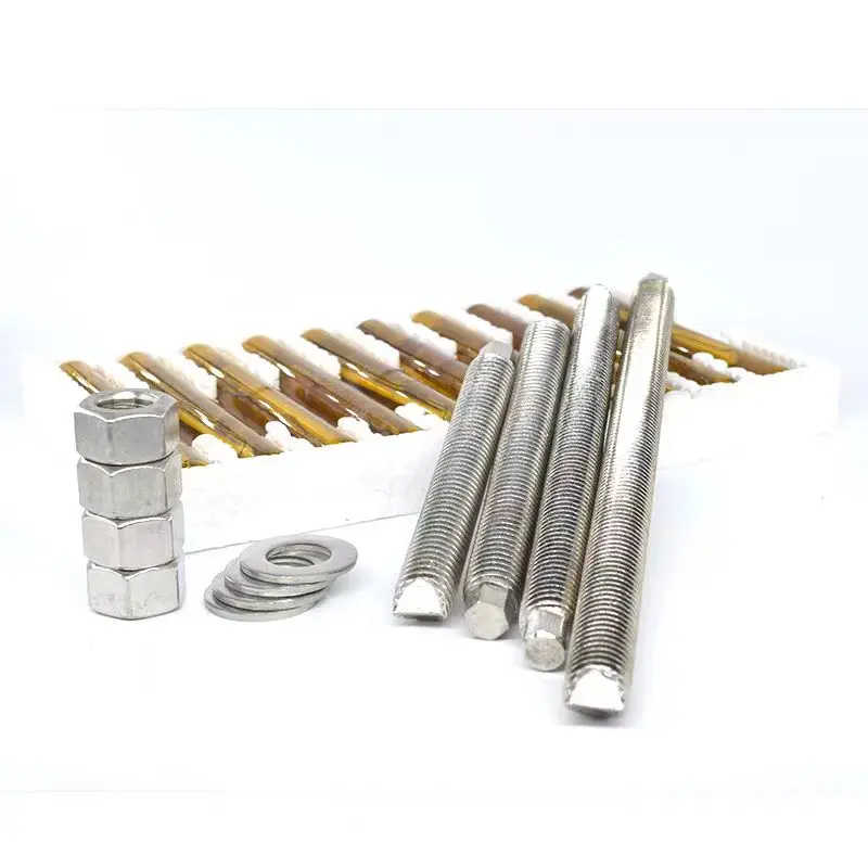 Stainless Steel Two-Type Anchor Bolt with Nut Washer Sharp Cut Head Chemical Expansion Bolts Plain Finish
