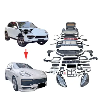 958.1 upgrade to 958.2 rear kit tailgate 2018 9Y0 Turbo S front facelift bodykit car conversion for Porsche Cayenne 958 body kit