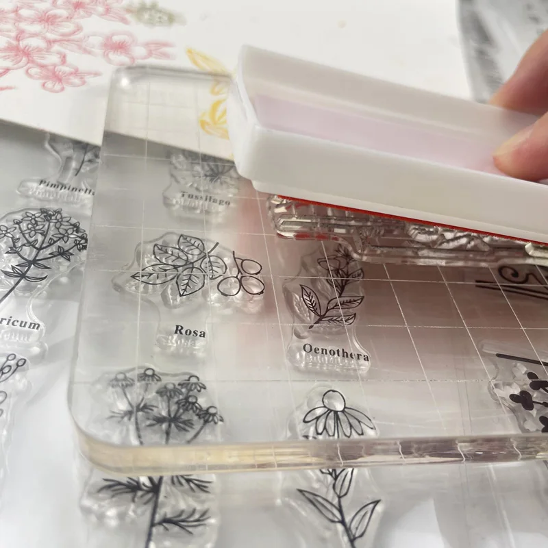 Handmade Decorative Reusable Clear Silicone Rubber Stamp Set Various ...