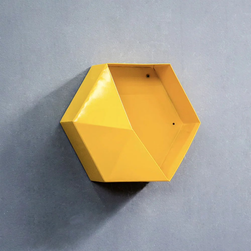 Floating Shelves Wall Mounted Various Colors Hexagon Geometric Home Decor Hanging Shelf Wooden Shelves For Wall