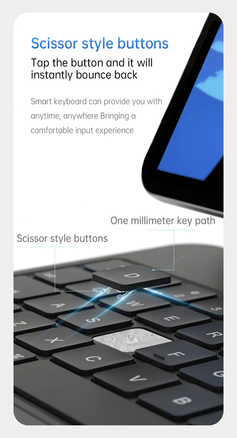 product magic keyboard case for ipad magnetic floating bluetooth keyboard with stain resistant pu leather coverlaudtec-4