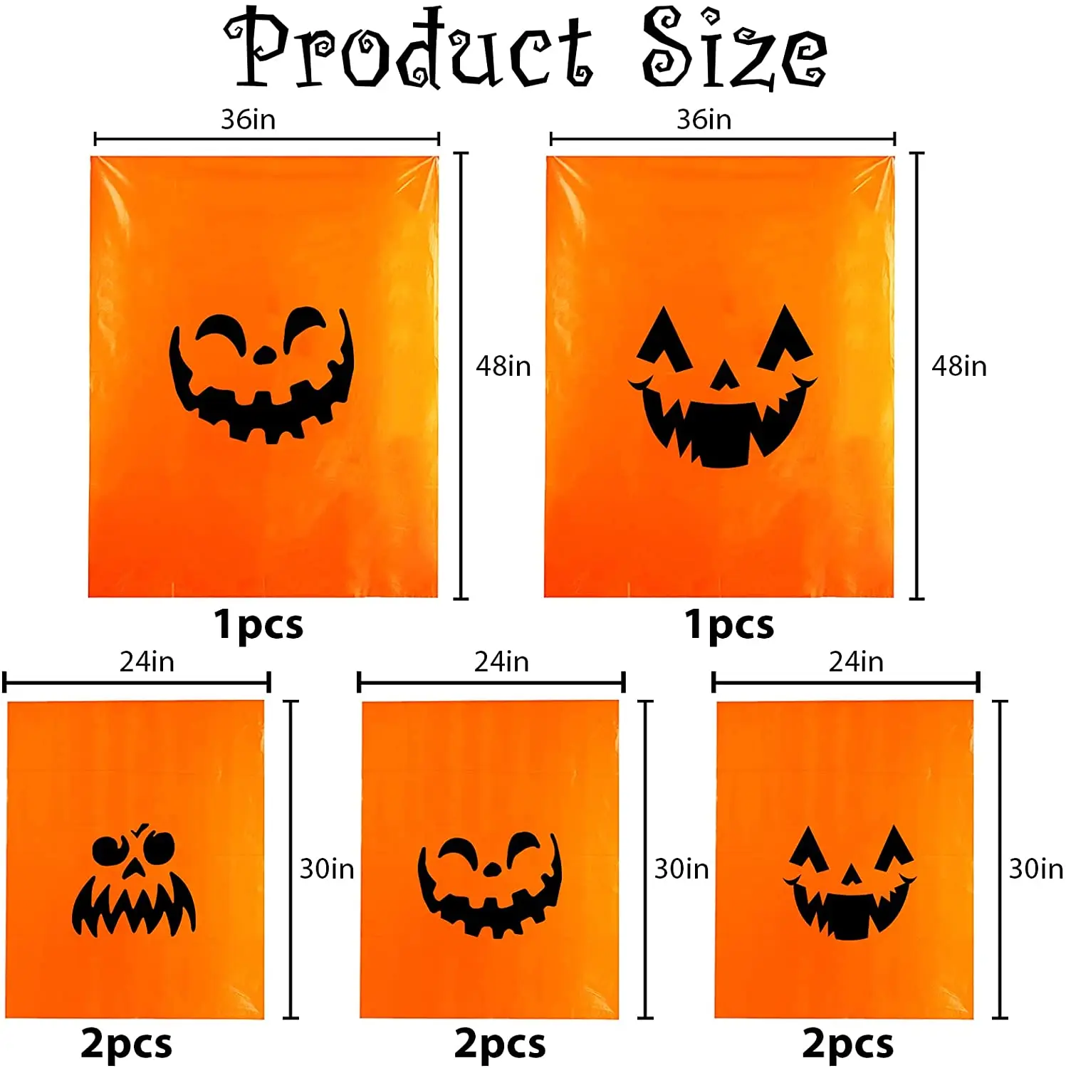 Borsa per foglie di Halloween, sacchetti decorativi per la spazzatura