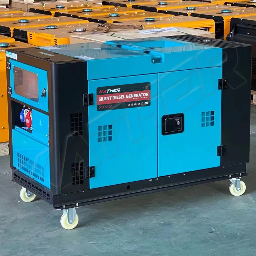 سٹینڈ بائی الیکٹرک پاور 8kva 10kva 12kva سنگل/تھری فیز الٹرنیٹر جنریٹر پورٹ ایبل سائلنٹ ڈیزل جنریٹر ہوم سائلنٹ کے لیے