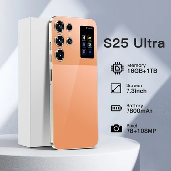High Configuration Better Quality S25 Ultra Flash Memory 16GB+1TB Standby 7.3Inch 5G Dual SIM Wholesale Mobile Phone