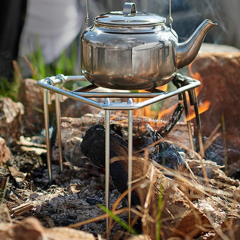 Bonefire Rack Collapsible Fire Position Folding Bonfire Rack - Stainless Steel